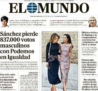 El Mundo (Spagna), prima pagina