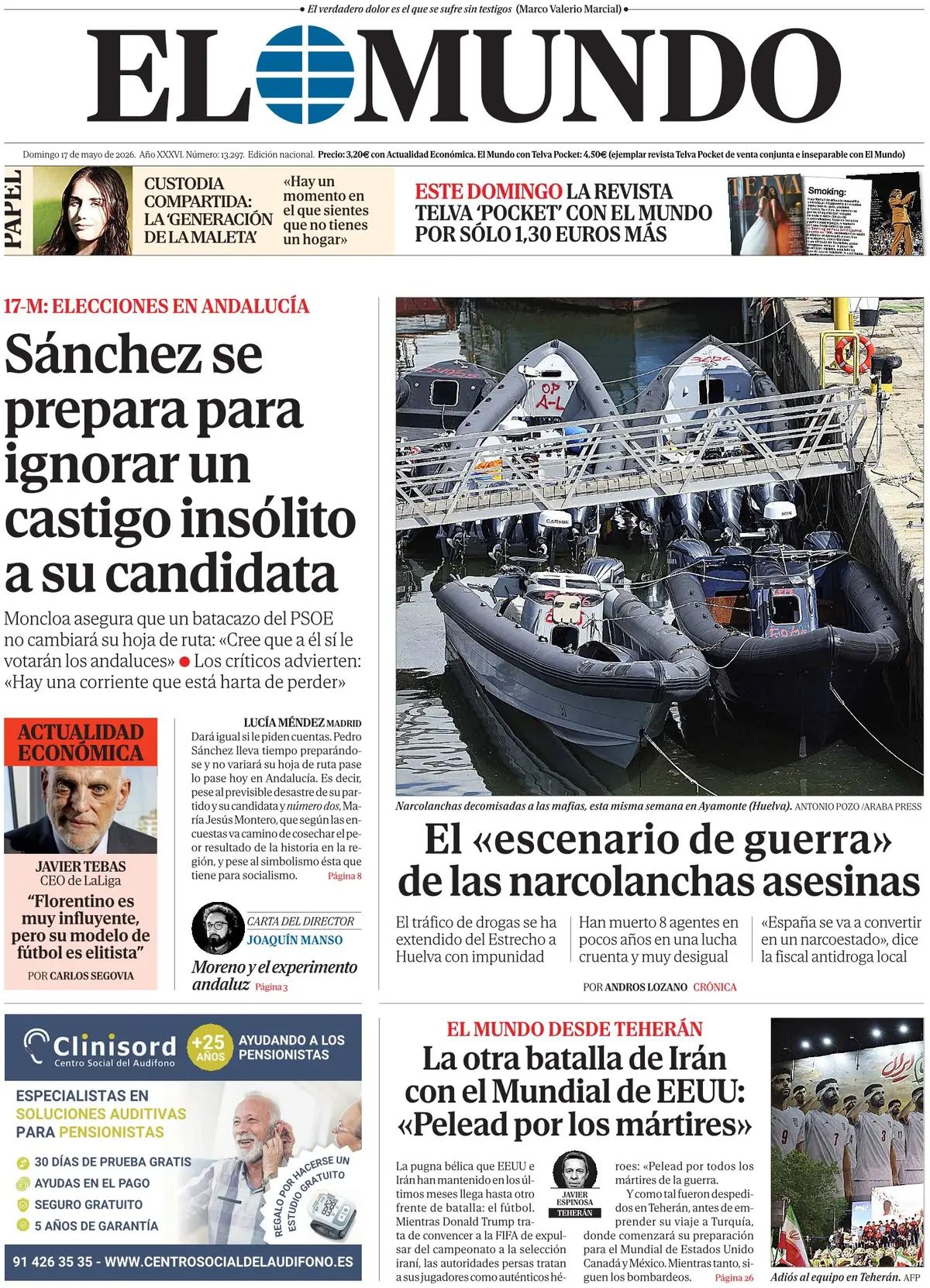 El Mundo (Spagna), prima pagina