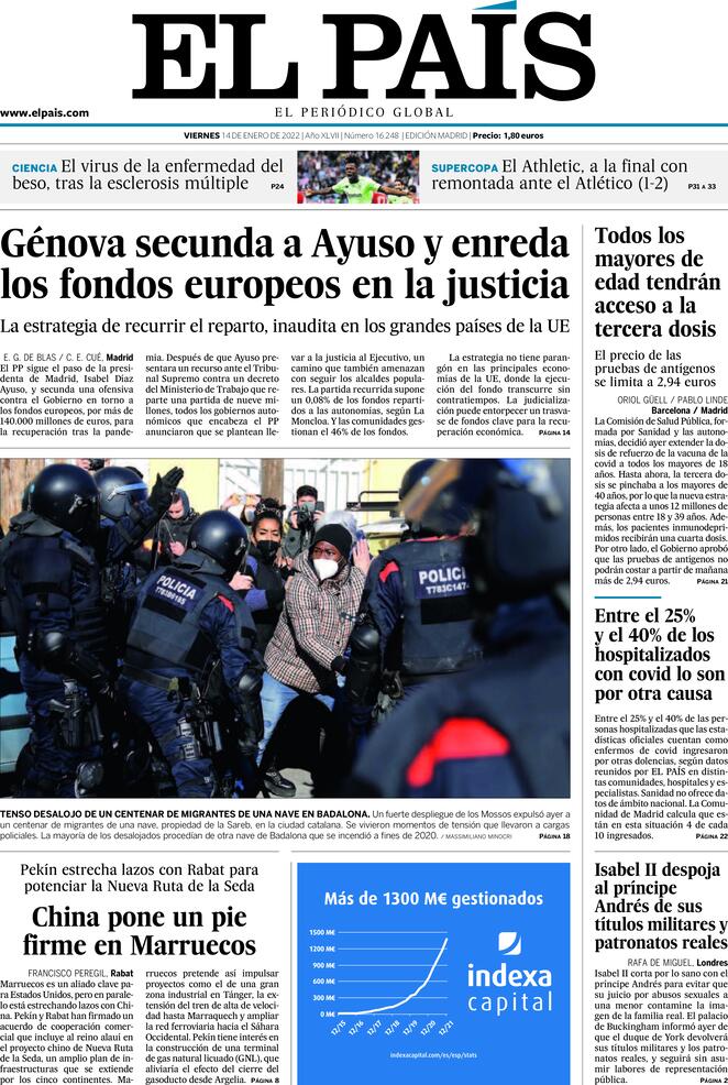 El Pais (Spagna), prima pagina
