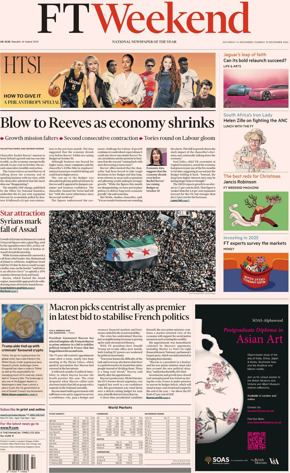 Financial Times (UK), prima pagina