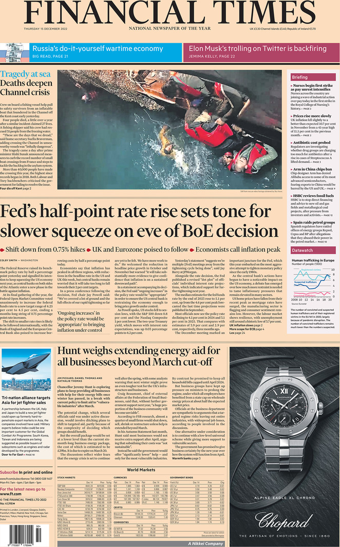 Prima pagina «Financial Times (UK)» | Giornali.it