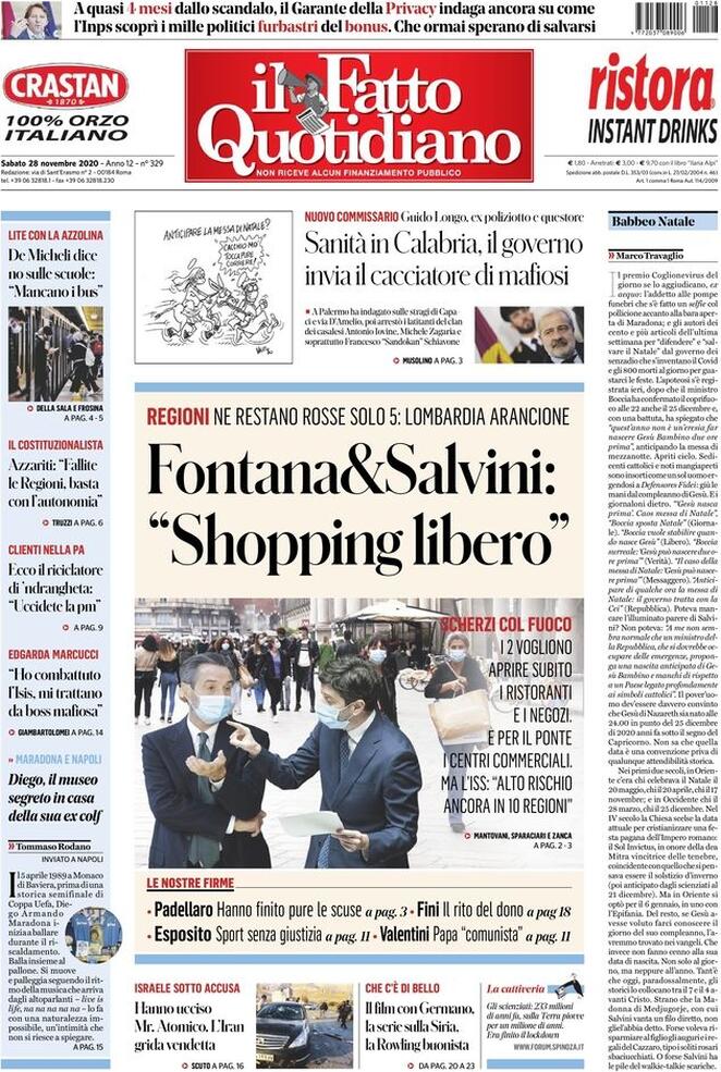 Il Fatto Quotidiano, prima pagina