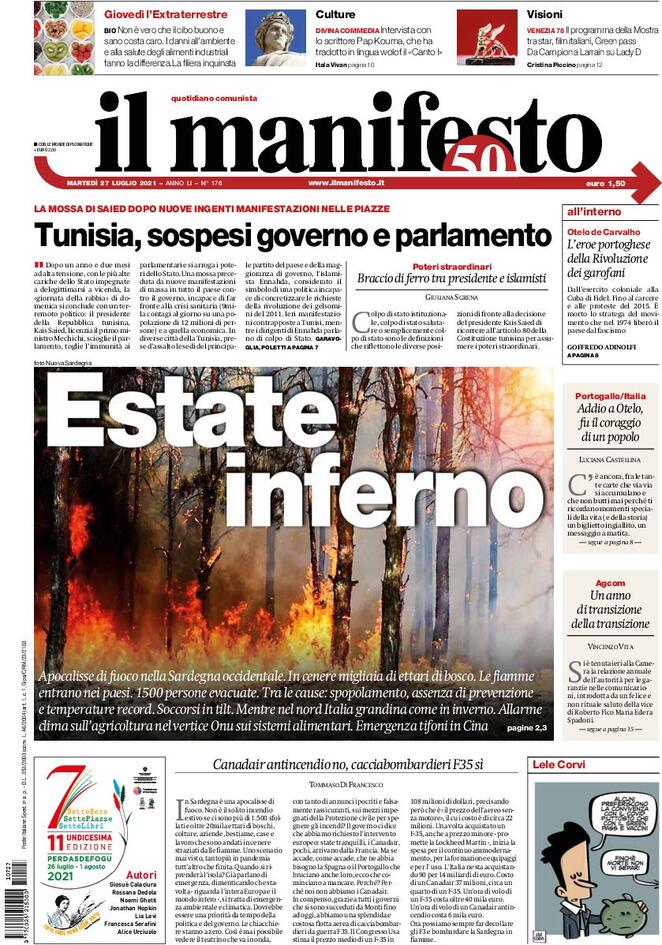Il Manifesto, prima pagina