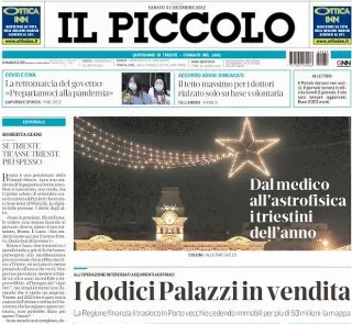 Il Piccolo, prima pagina