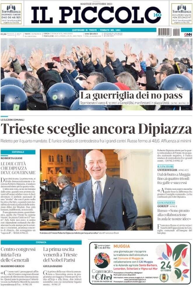 Il Piccolo, prima pagina