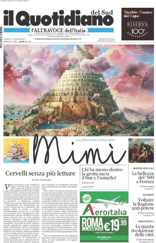 Il Quotidiano Del Sud, prima pagina