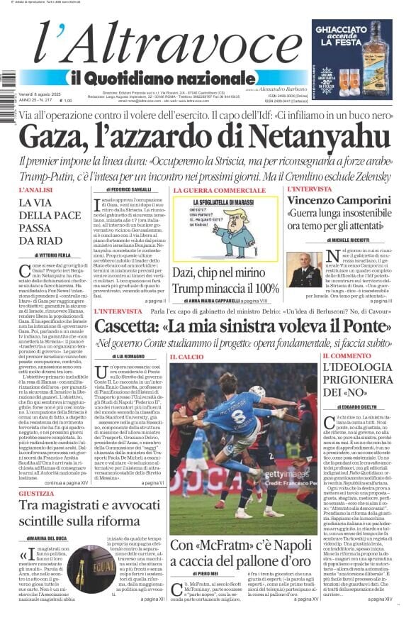 Il Quotidiano Del Sud, prima pagina