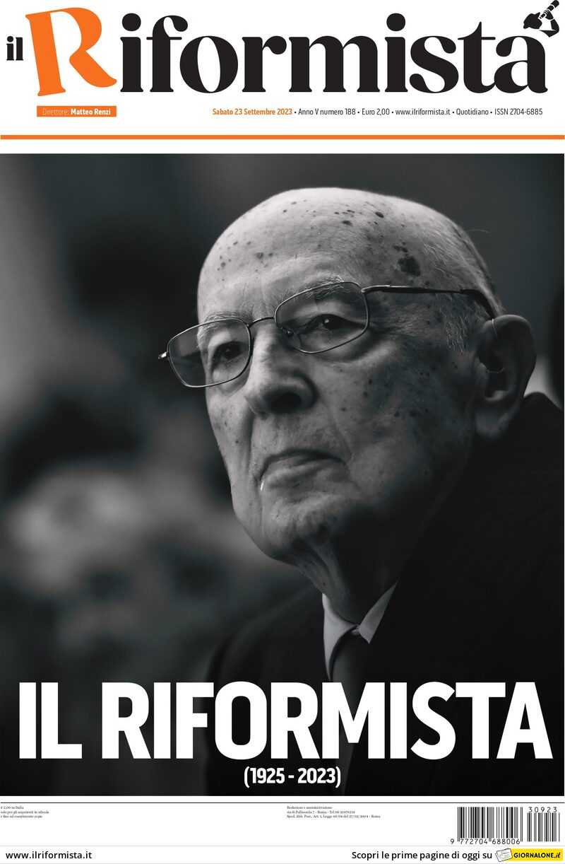 Il Riformista, prima pagina