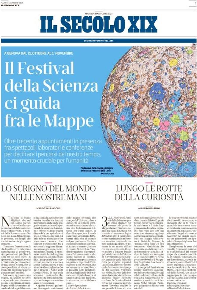 Il Secolo XIX, prima pagina