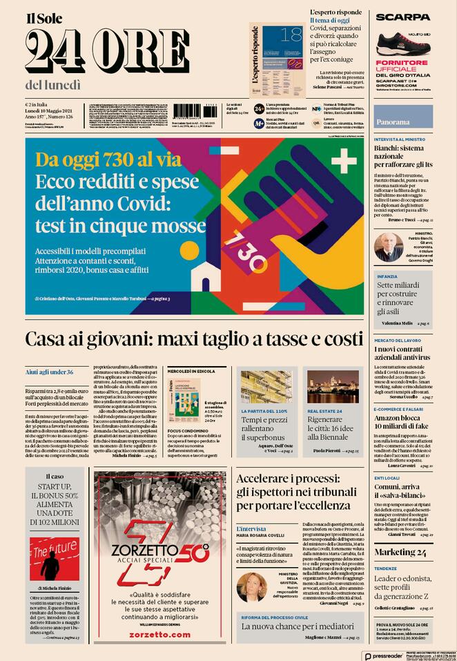 News sole 24 ore oggi