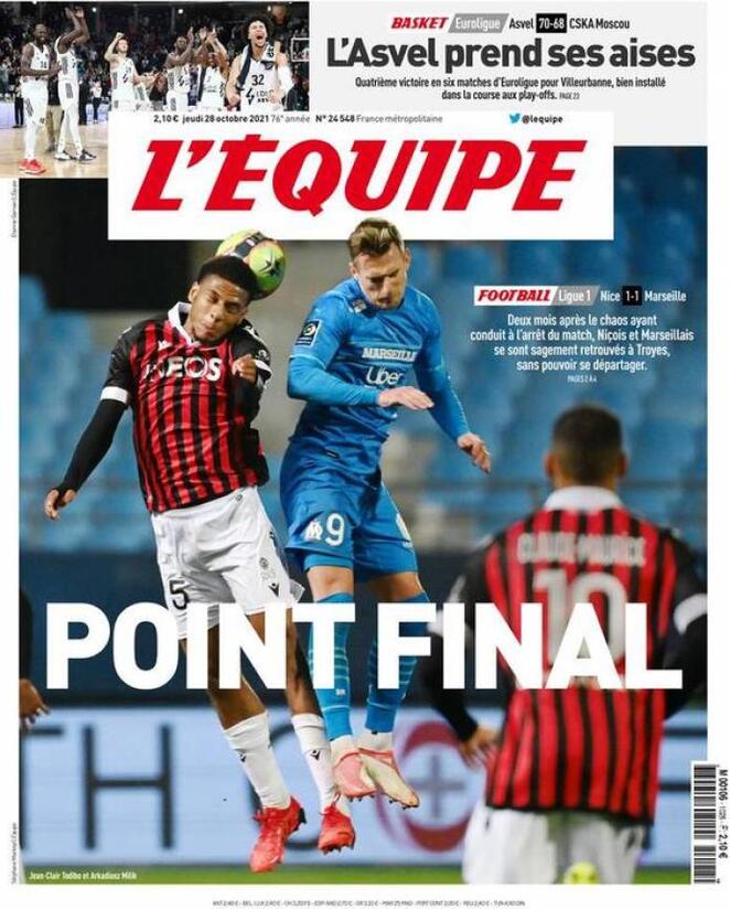 L'equipe (Francia), prima pagina