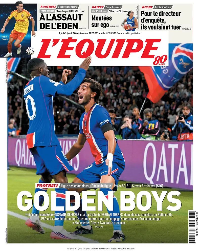 L'Equipe (Francia), prima pagina