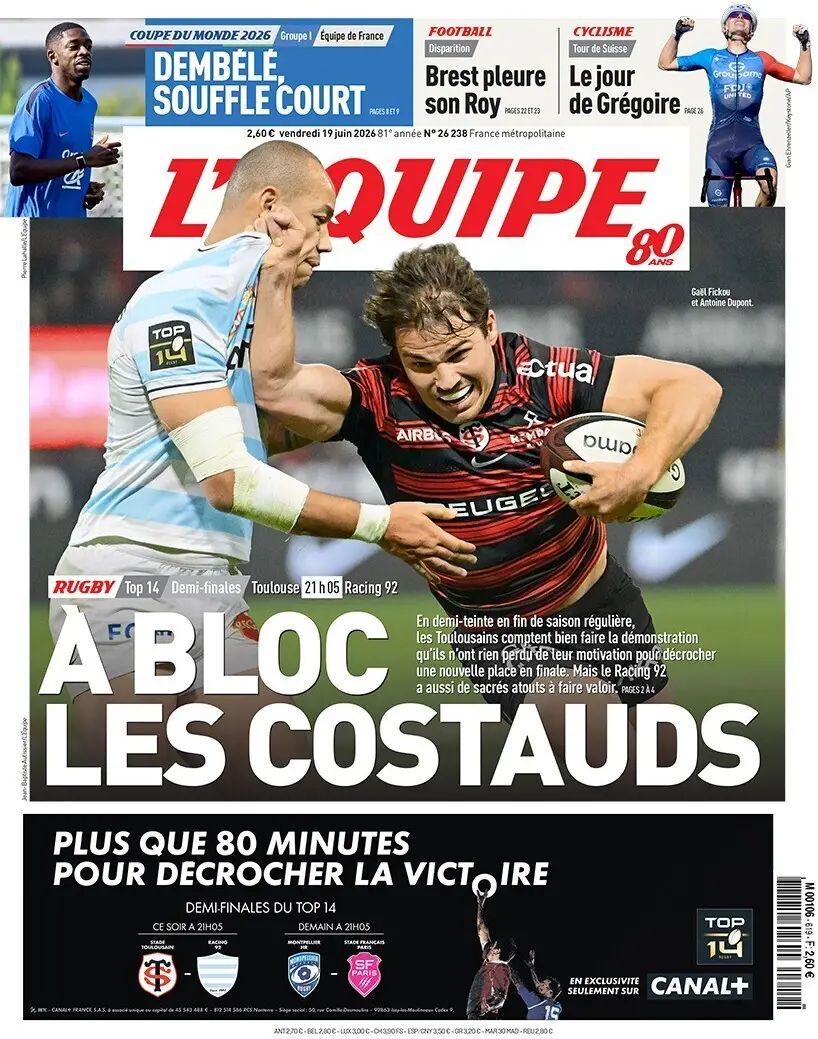 L'Equipe (Francia), prima pagina