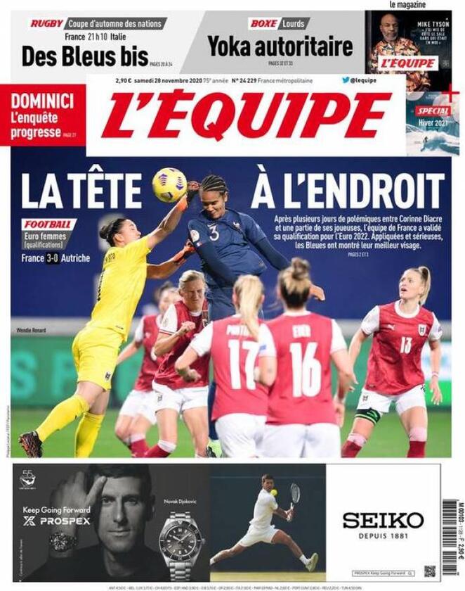 L'equipe (Francia), prima pagina