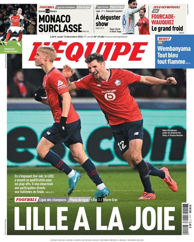 L'Equipe (Francia), prima pagina