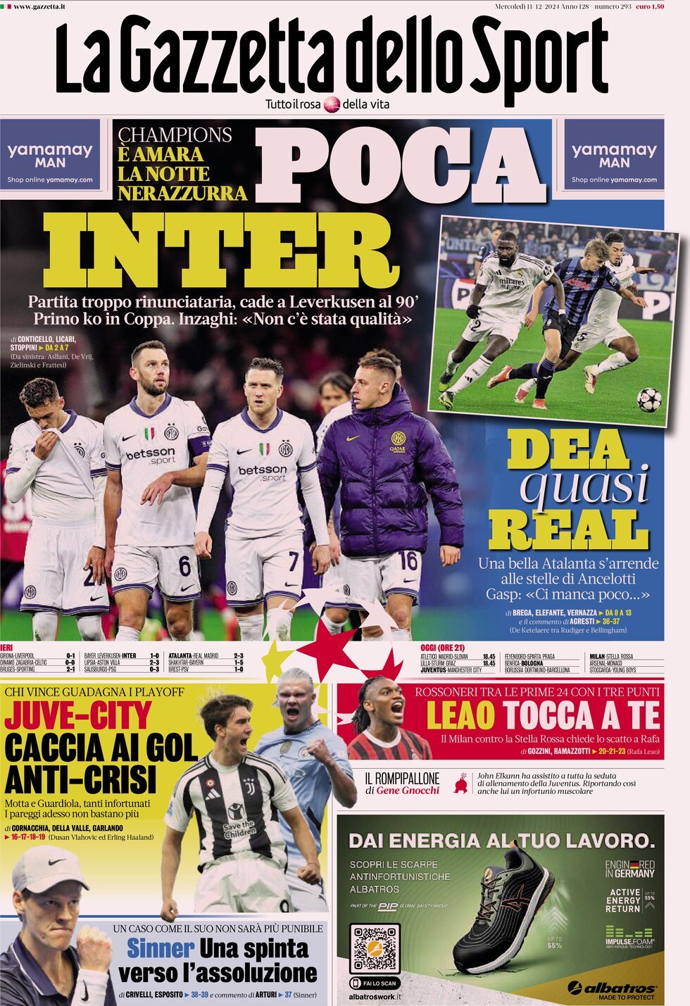 La Gazzetta Dello Sport, prima pagina