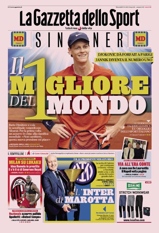 Gazzetta dello Sport Prima Pagina – Edizione di Oggi, Mercoledì 05 Giugno 2024