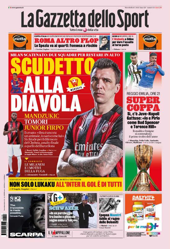 Prima Pagina «La Gazzetta Dello Sport» | Giornali.it