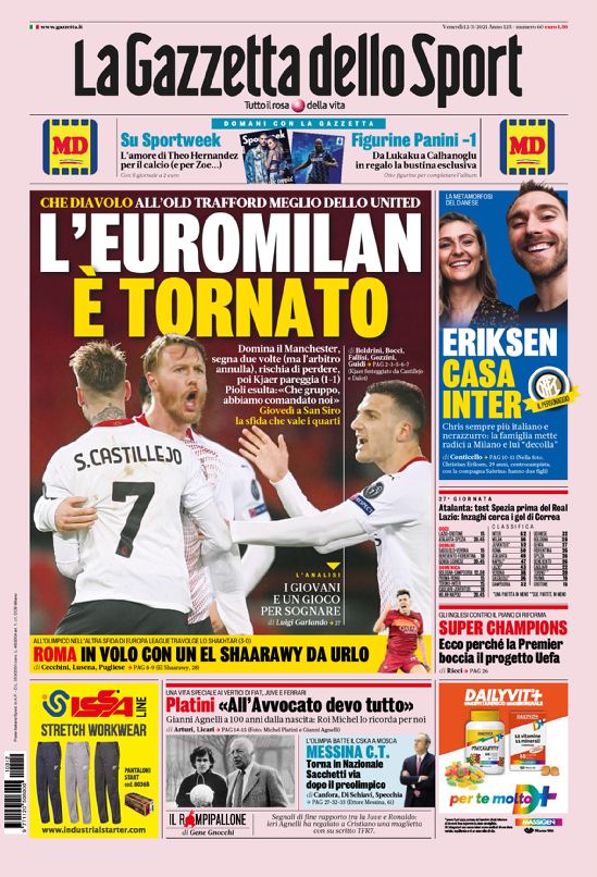 Gazzetta Dello Sport Prima Pagina