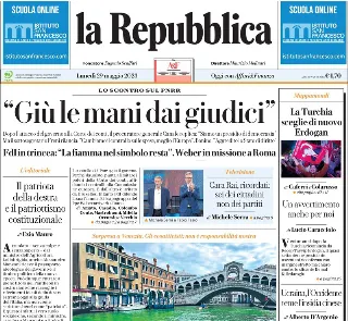 La Repubblica, prima pagina
