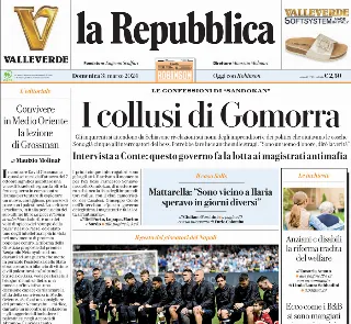 Prima pagina La Repubblica Giornali.it