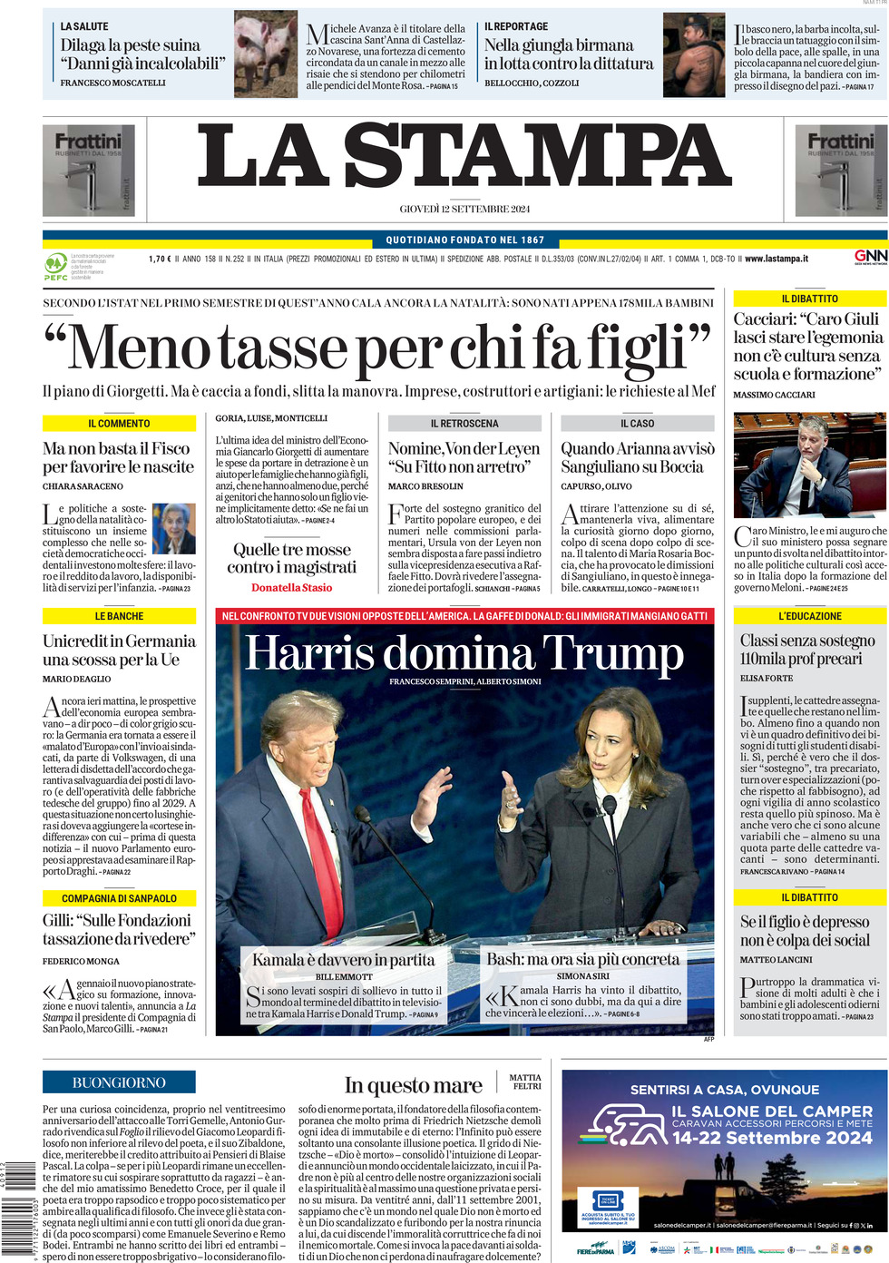 Prima pagina «La Stampa» | Giornali.it