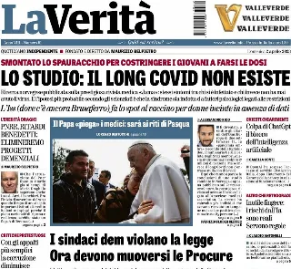 La Verità, prima pagina