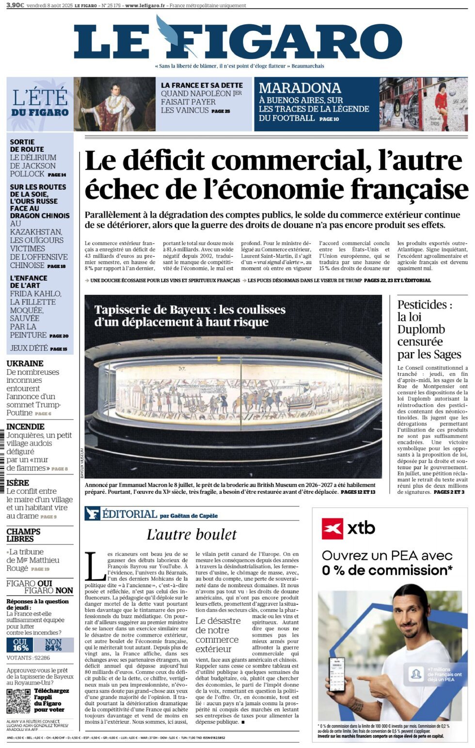 Le Figaro (Francia), prima pagina