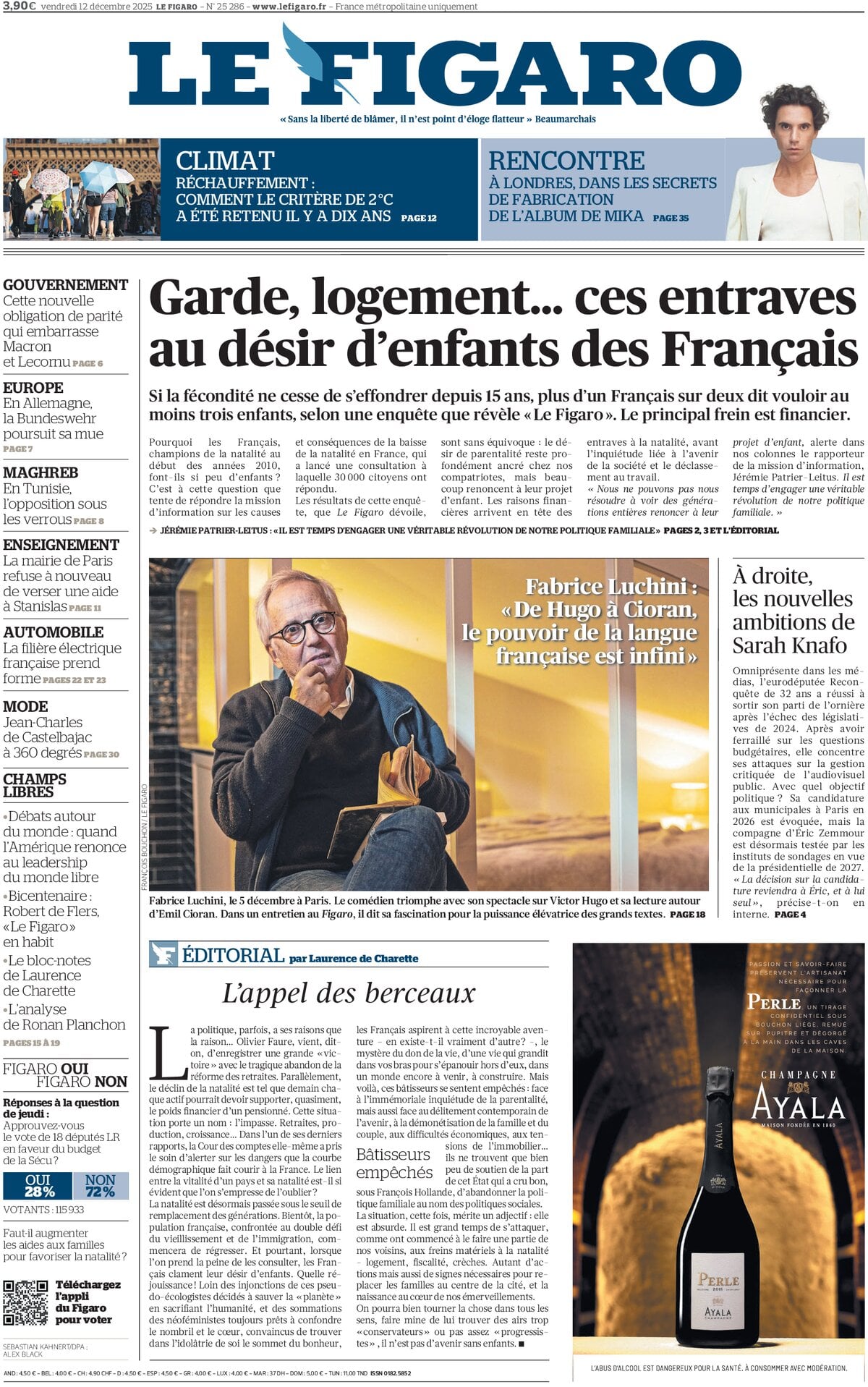 Le Figaro (Francia), prima pagina