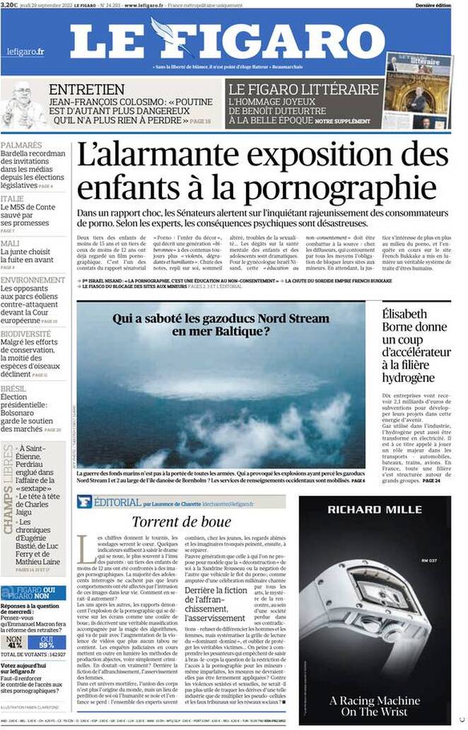 Le Figaro (Francia), prima pagina