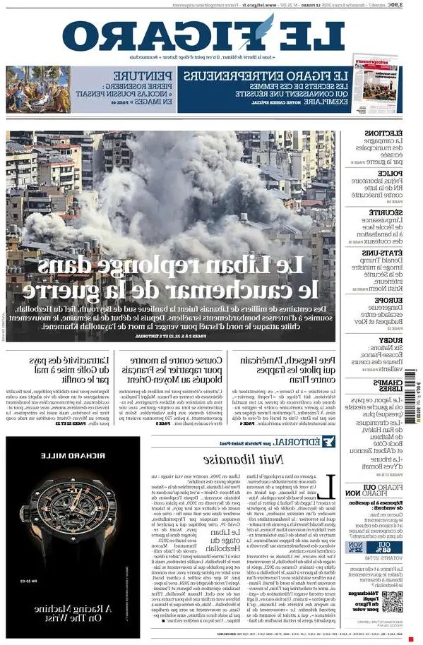 Le Figaro (Francia), prima pagina