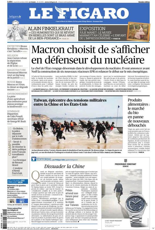 Le Figaro (Francia), prima pagina