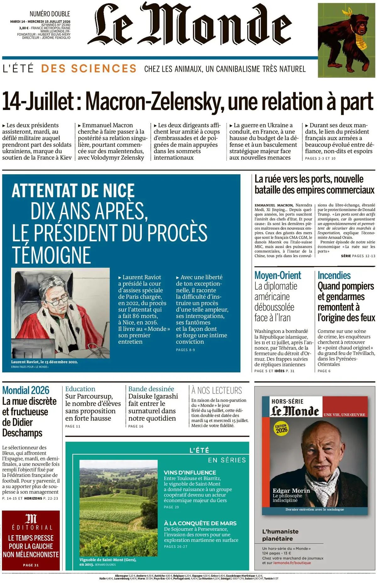 Le Monde (Francia), prima pagina