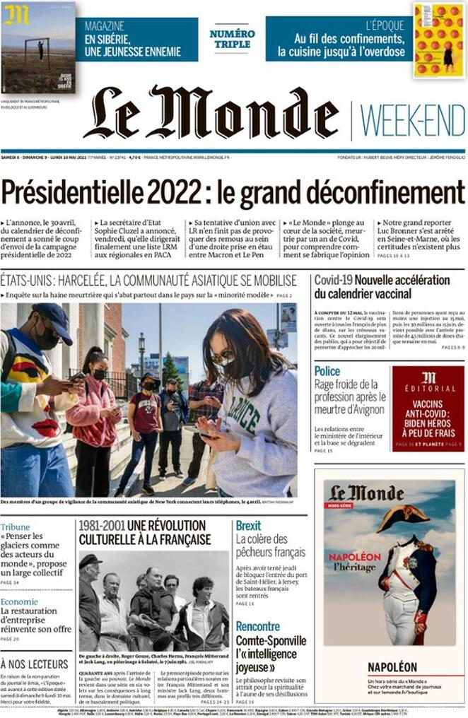 Le Monde (Francia), prima pagina