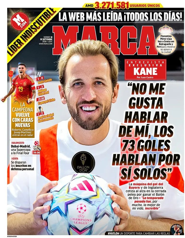 Marca (Spagna), prima pagina
