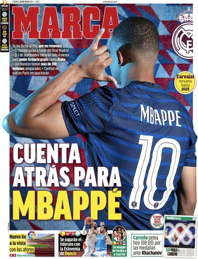 Marca (Spagna), prima pagina