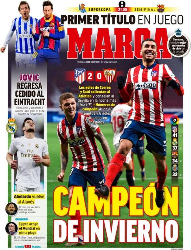 Marca (Spagna), prima pagina