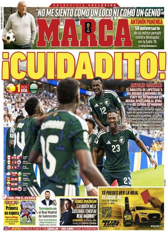 Marca (Spagna), prima pagina