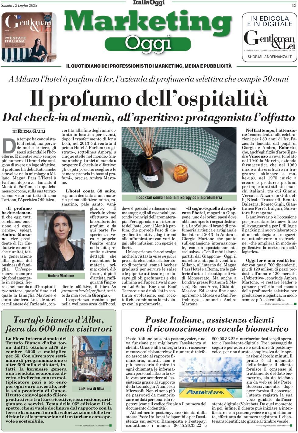 Marketing Oggi, prima pagina