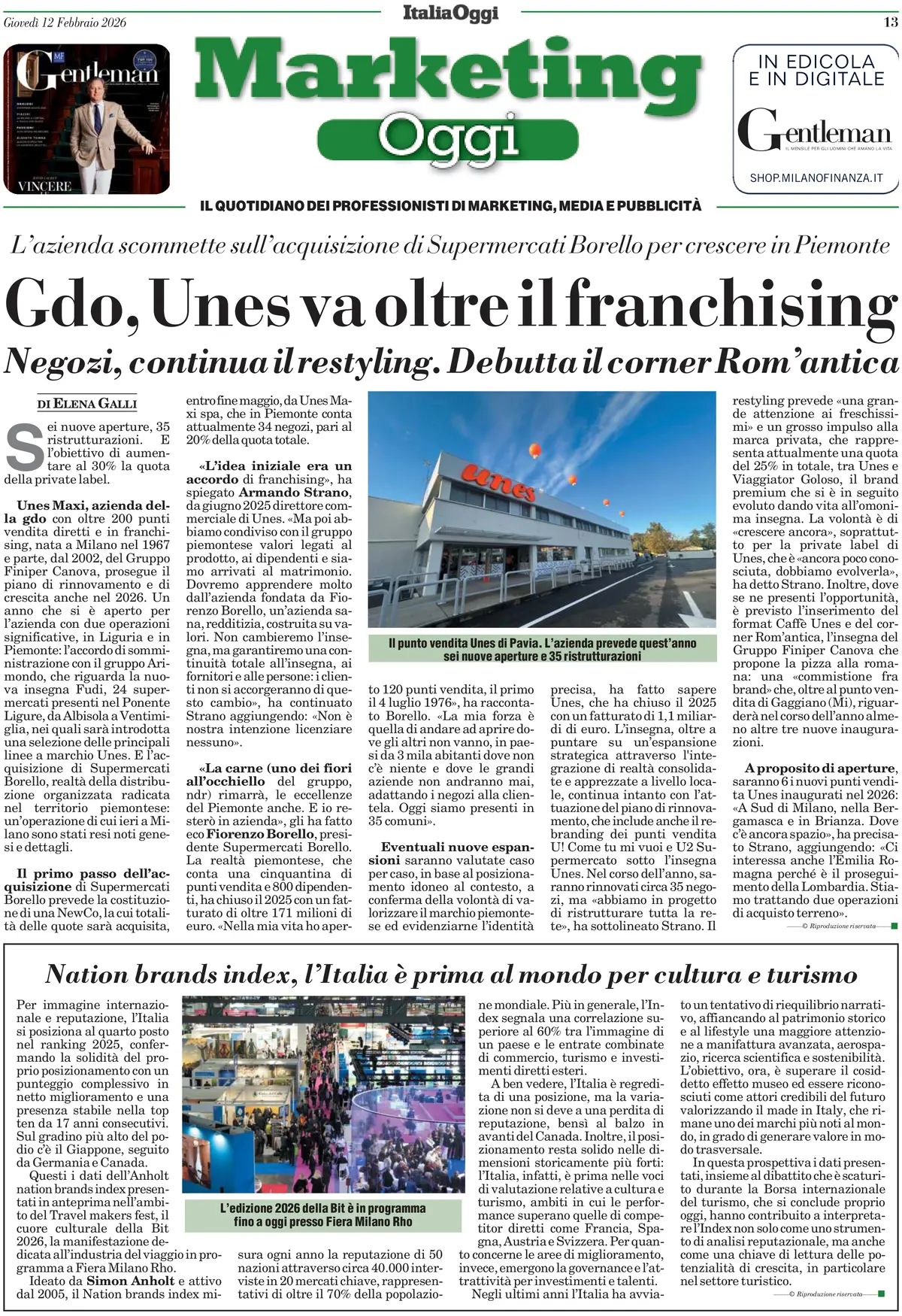 Marketing Oggi, prima pagina