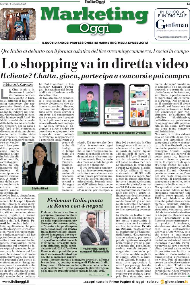 Marketing Oggi, prima pagina