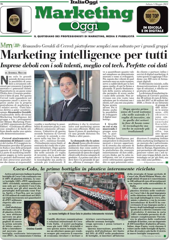 Marketing Oggi, prima pagina