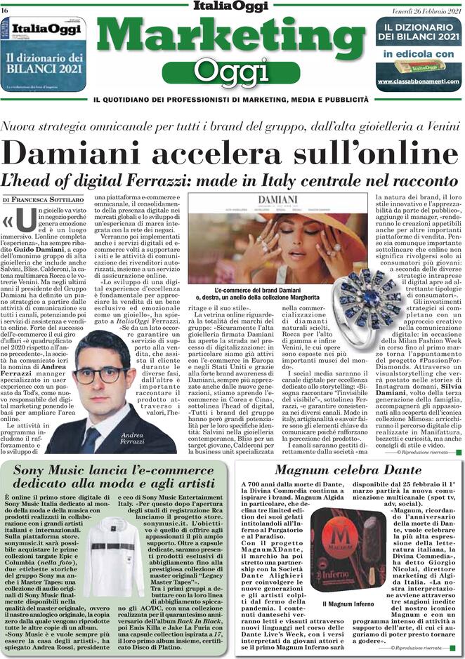 Marketing Oggi, prima pagina