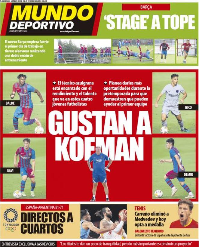 Mundo Deportivo (Spagna), prima pagina