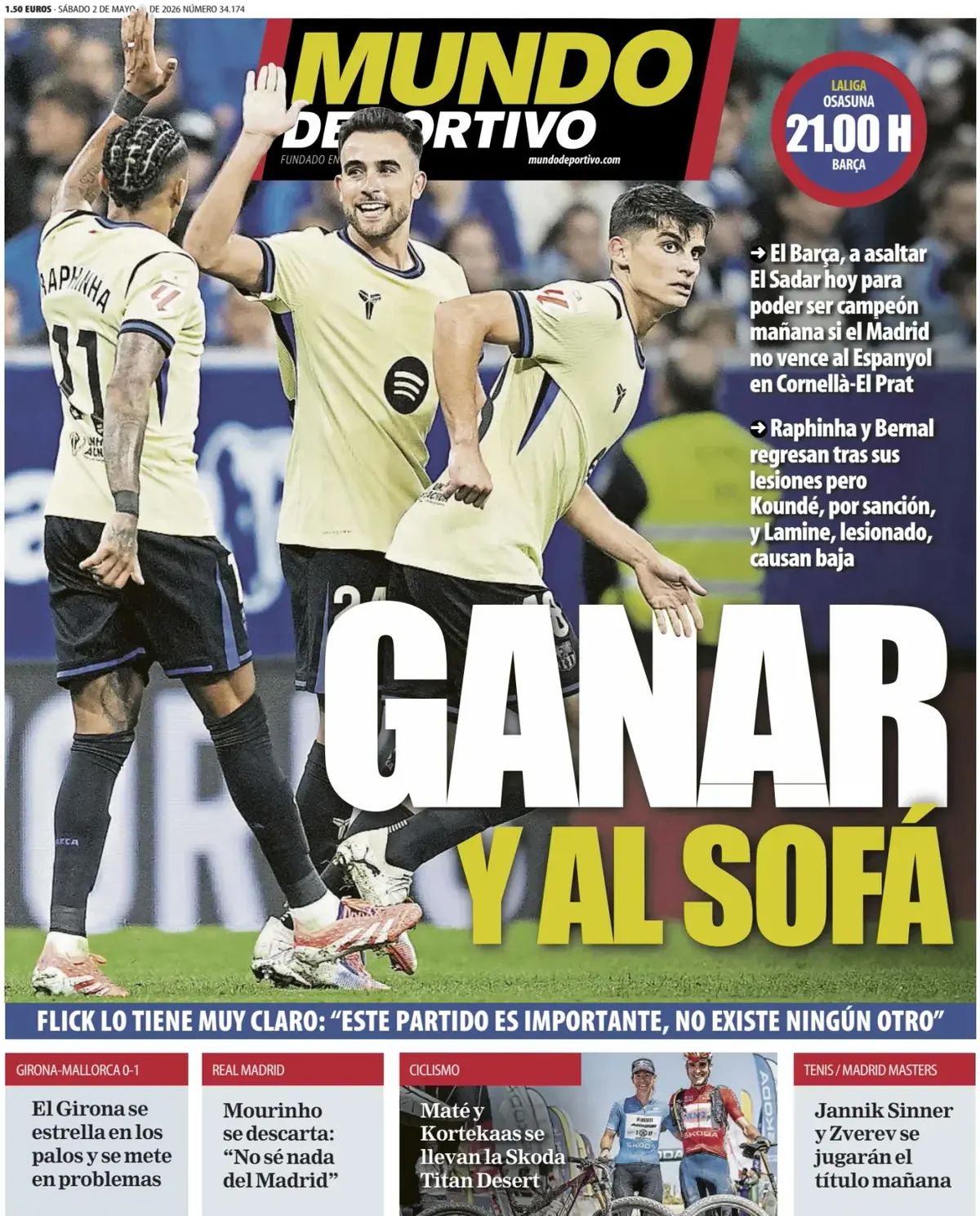 Mundo Deportivo (Spagna), prima pagina
