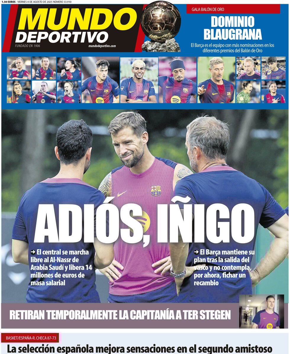 Mundo Deportivo (Spagna), prima pagina