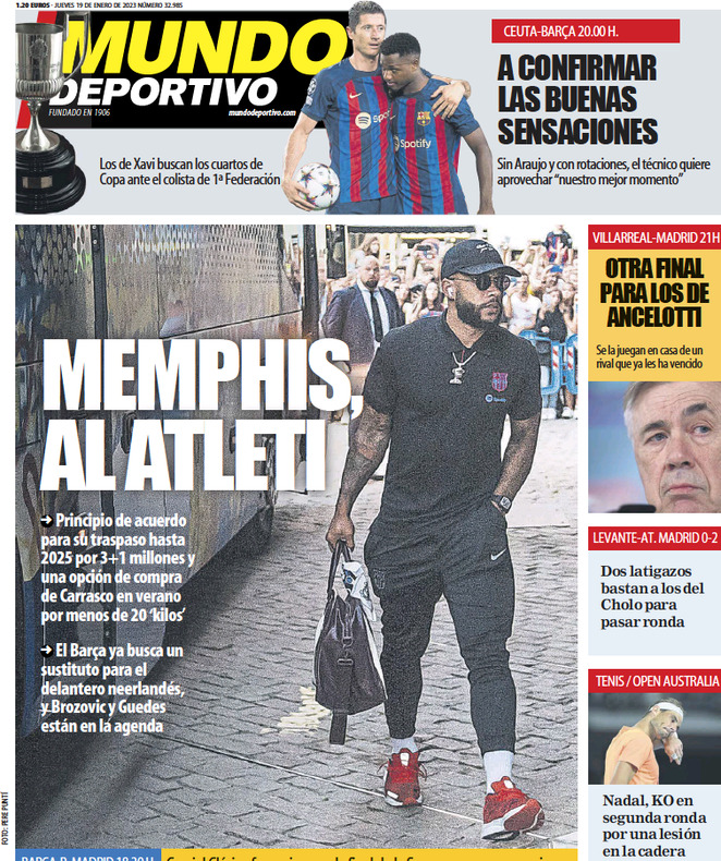 Mundo Deportivo (Spagna), prima pagina