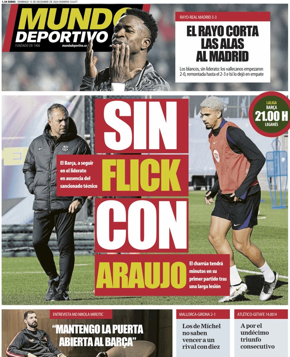 Mundo Deportivo (Spagna), prima pagina