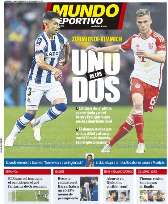 Mundo Deportivo (Spagna), prima pagina