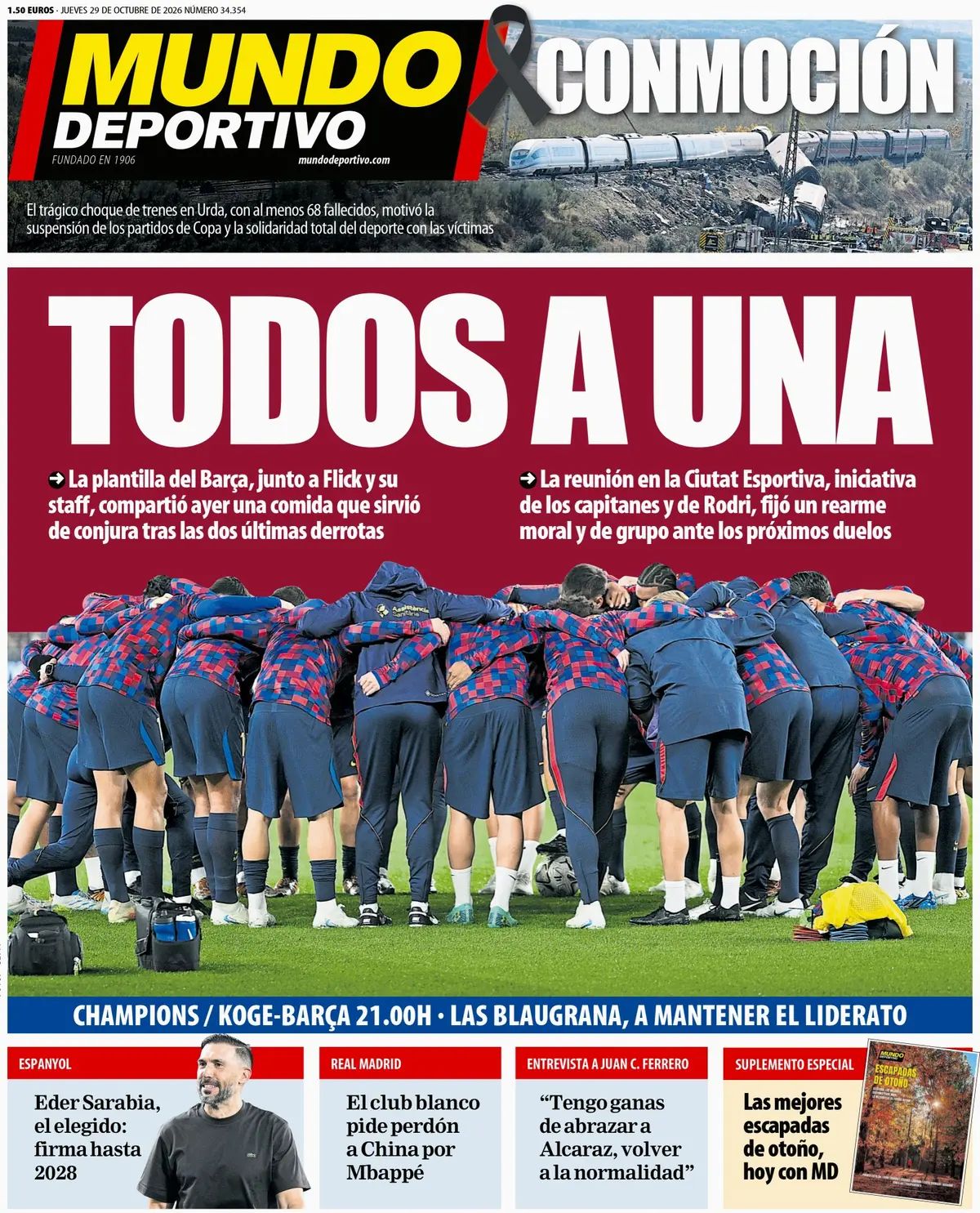 Mundo Deportivo (Spagna), prima pagina